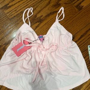 Pink Adjustable Spaghetti-Strap Sleep Cami